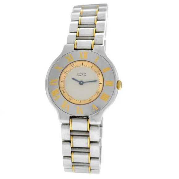 Cartier 32mm Gold Ladies Watch! Stunning! CARTIER PANTHERE COUGAR Quartz 32mm 2 Row Gold 0.93TCW  main image 4